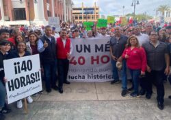 Marchan trabajadores de CTM Sonora para la reducción de la jornada laboral