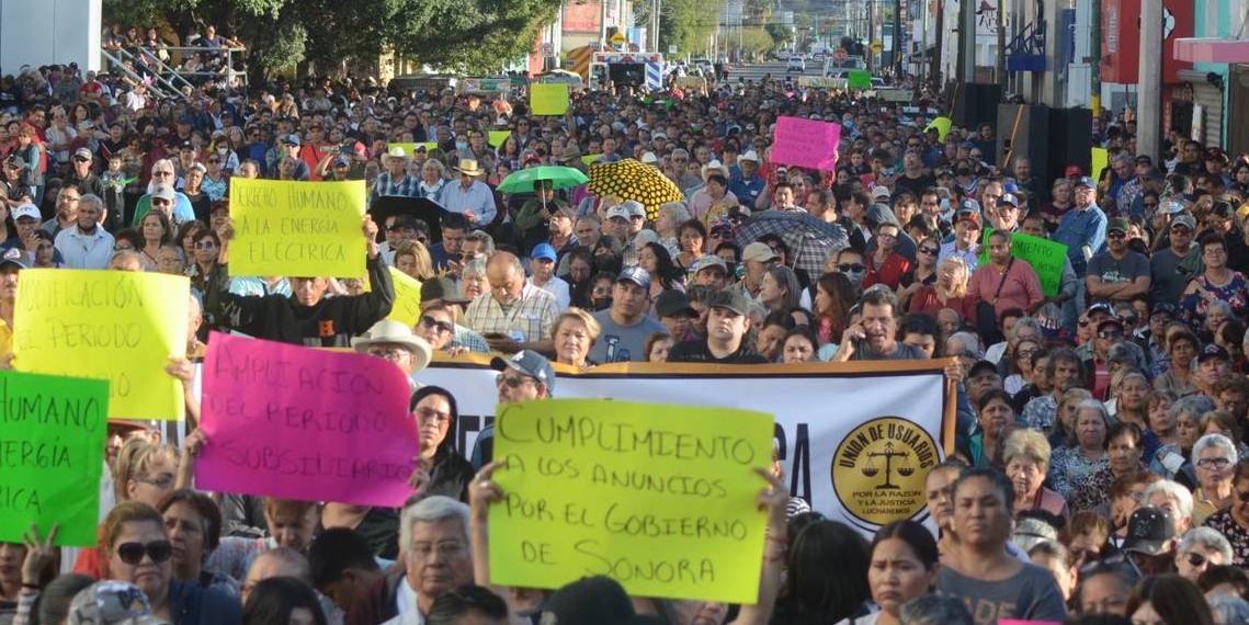 Unión de Usuarios preparan nueva marcha contra la CFE en Hermosillo ...