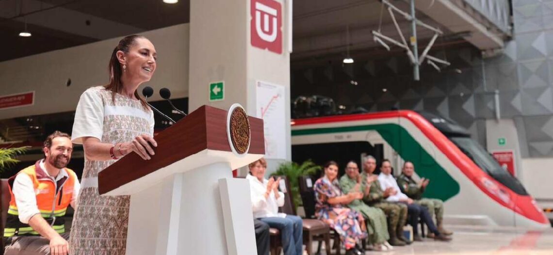 La Presidenta Sheinbaum inaugura tren de la Ciudad de México al AIFA