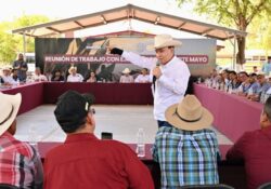 Gobernador Durazo respalda al Fuerte Mayo y asegura agua para el campo
