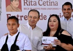 Arranca Gobernador Durazo entrega de becas Rita Cetina para primarias públicas