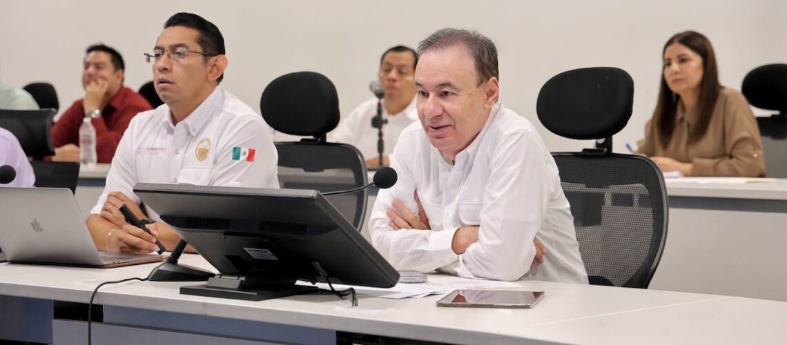 Gobernador Durazo coordina atención por tormenta Polo con 144 albergues